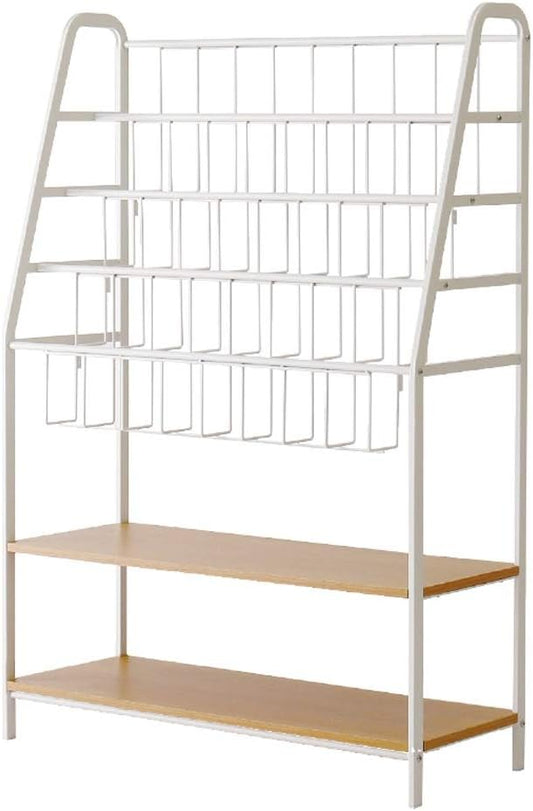 3-Tier Bookshelf & Storage Rack 📚✨ – Multi-Functional Organizer for Home, Kitchen & Office